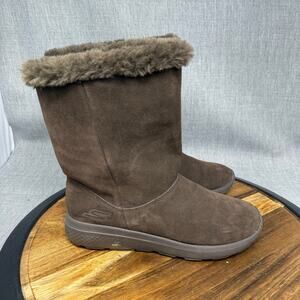 Skechers Women's 7 On the Go City 2 Brown Faux Fur Lined Warm Boots